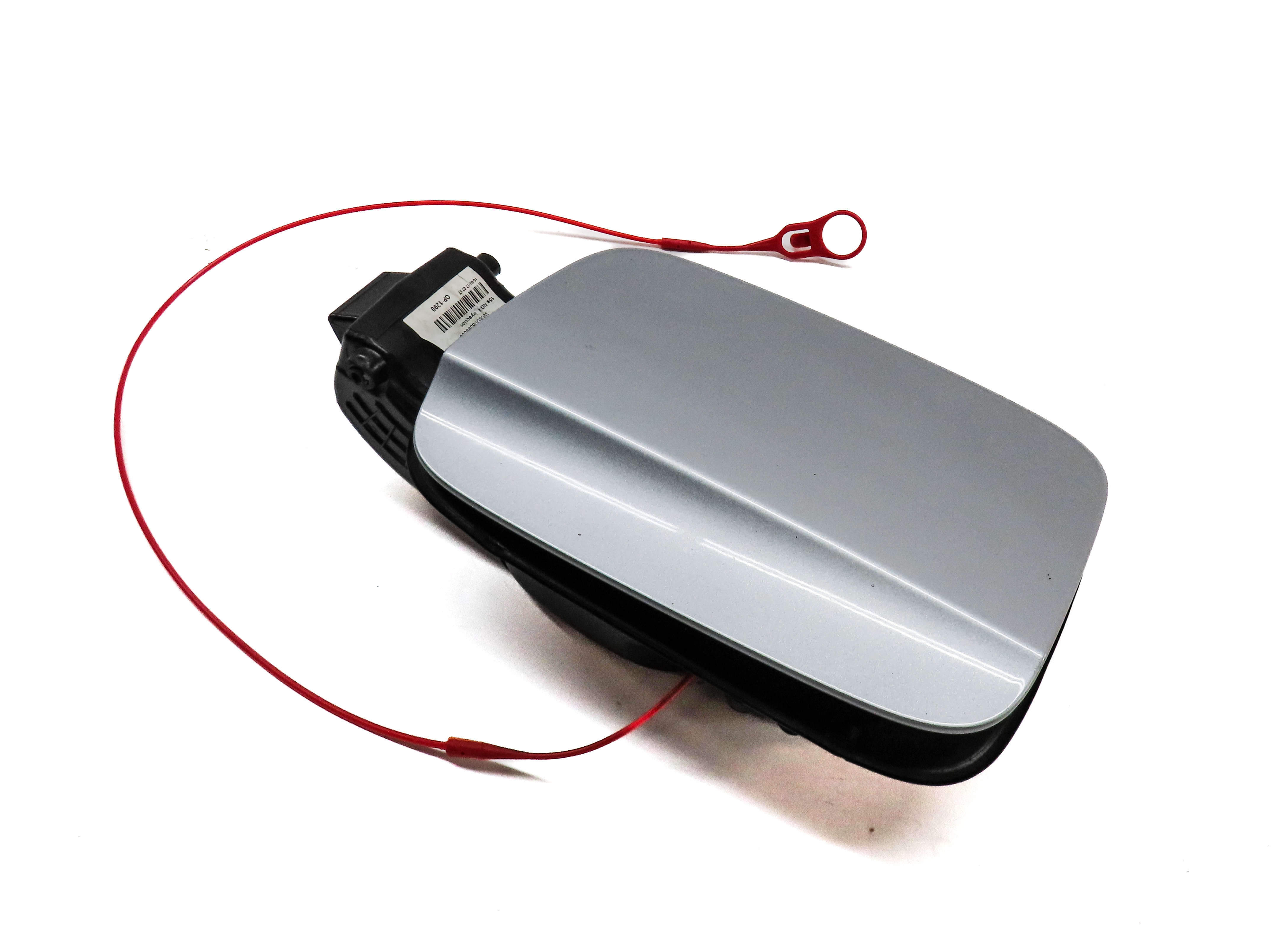 2015-2018 AUDI Q3 (8U) FUEL TANK DOOR LID TRIM w/ HOUSING & CAP (Silver) — exact item pictured
